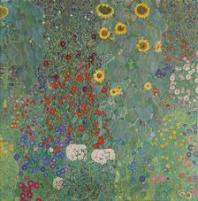 Cottage garden with sunflowers, 1906. Creator: Gustav Klimt