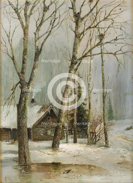 Cottage in the Woods. Artist: Savrasov, Alexei Kondratyevich (1830-1897)