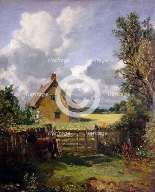 'Cottage in a Cornfield', 1833. Creator: John Constable.