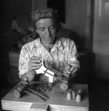 Cottage industry in Småland, Sweden, c1940s(?). Creator: Otto Ohm