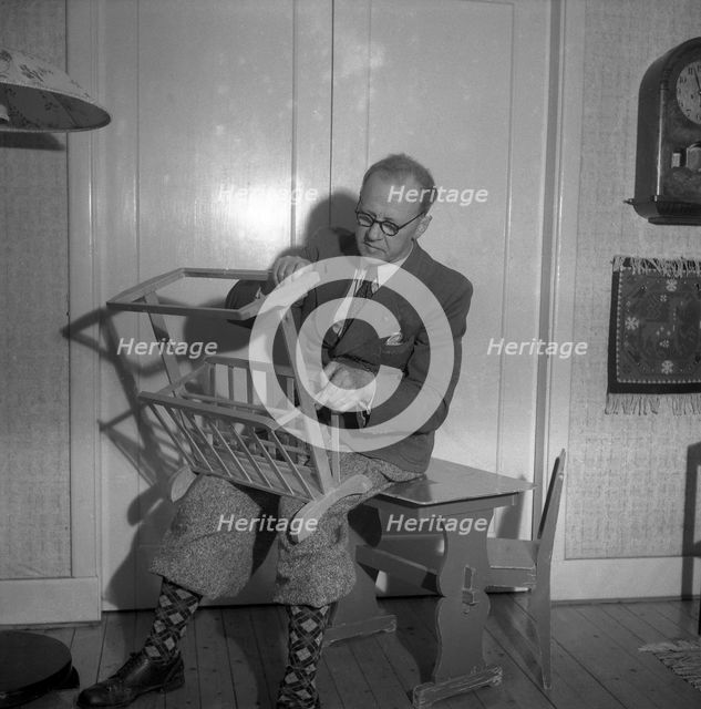 Cottage industry in Småland, Sweden, c1940s(?). Creator: Otto Ohm.