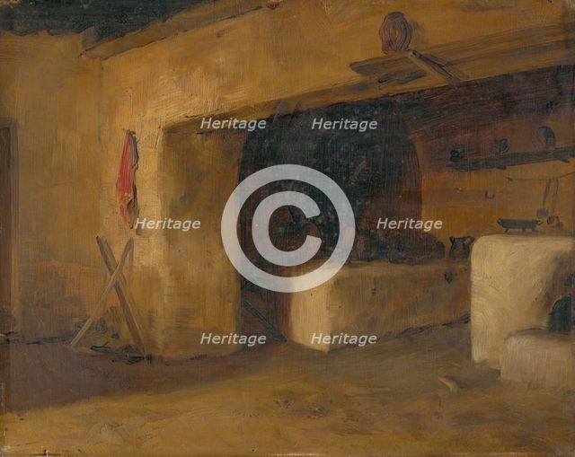 Cottage interior, 1887. Creator: Eduard Ballo.