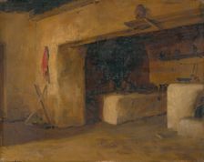 Cottage interior, 1887. Creator: Eduard Ballo
