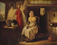 Cottage Interior, at Lexden, Essex 1802. Artist: William Redmore Bigg