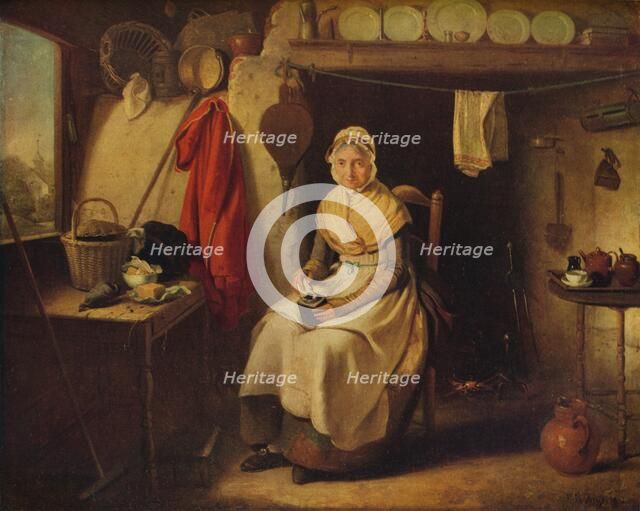 'Cottage Interior, at Lexden, Essex', 1802. Artist: William Redmore Bigg.