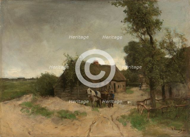 Cottage on the dirt road, 1870-1888.  Creator: Anton Mauve.
