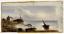 Cottage on the Shore, n.d. Creator: Unknown