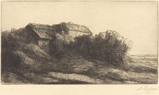 Cottage on a Hillside (Chaumiere sur le coteau). Creator: Alphonse Legros