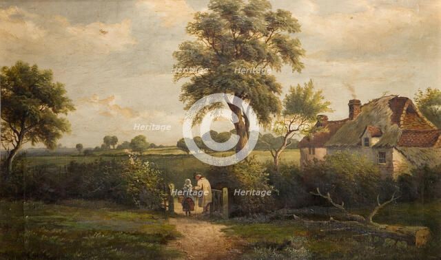 Cottage Scene, Marston Green, 1870. Creator: W P Cartwright.