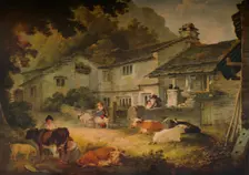 Cottage Scenery with Cattle, at Ambleside 1803. Artist: Julius Caesar Ibbetson