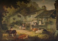 Cottage Scenery with Cattle, at Ambleside 1803. Artist: Julius Caesar Ibbetson