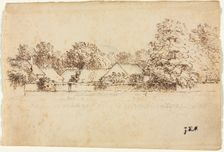 Cottages, 1870-1871. Creator: Jean-François Millet (French, 1814-1875)