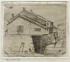 Cottages, Cleveland, 1878. Creator: Otto H. Bacher (American, 1856-1909)
