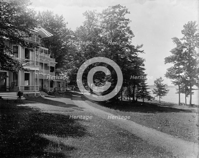Cottages along the lake front, Chautauqua, c1898. Creator: Unknown.