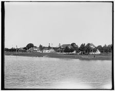 Cottages at Grande Pointe, Harsens Isl'd., St. Clair River, between 1890 and 1901. Creator: Unknown