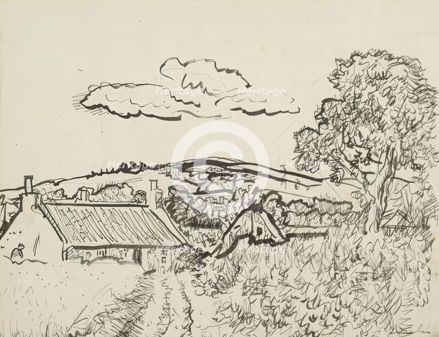 Cottages, Fife, 1925-1931. Creator: George Leslie Hunter.