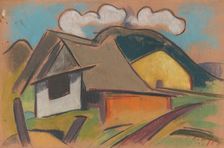 Cottages in the mountains, 1931. Creator: Zolo Palugyay