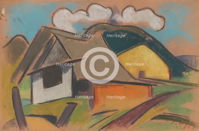 Cottages in the mountains, 1931. Creator: Zolo Palugyay.