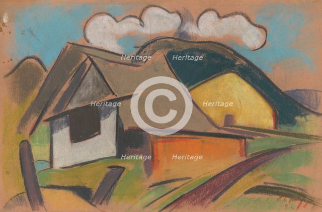 Cottages in the mountains, 1931. Creator: Zolo Palugyay.