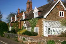 Cottages in the village of Castle Rising, King's Lynn, Norfolk, 2005. Creator: Peter Thompson