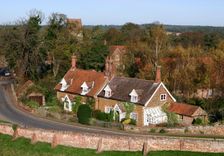 Cottages in the village of Castle Rising, King's Lynn, Norfolk, 2005. Creator: Peter Thompson