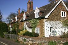 Cottages in the village of Castle Rising, King's Lynn, Norfolk, 2005