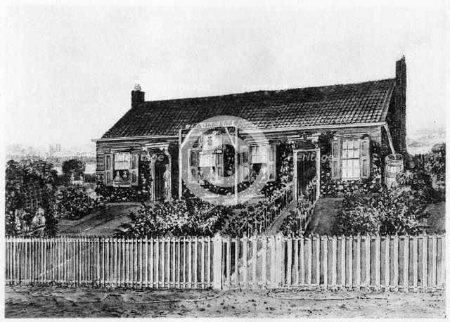 Cottages on the site of Eaton Square, London, c early 19th century (1907). Artist: Unknown