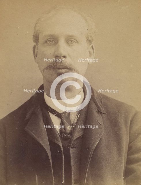 Cottée. Edouard, Eugène. 37 ans, né à Paris XVle. Artiste-peintre. Vol par complicité. 6/2..., 1892. Creator: Alphonse Bertillon.