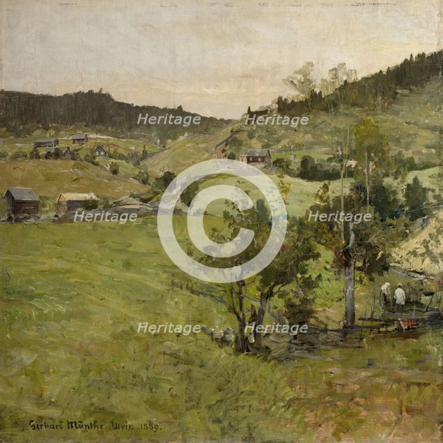 Cotters' farms, 1889. Creator: Gerhard Munthe.