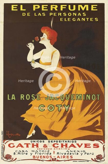 Coty - La Rose Jacqueminot, 1904. Creator: Cappiello, Leonetto (1875-1942).