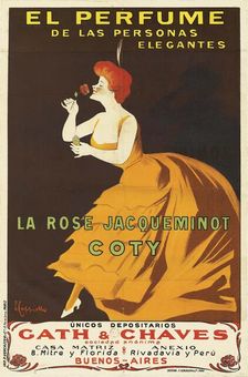 Coty - La Rose Jacqueminot, 1904. Creator: Cappiello, Leonetto (1875-1942)