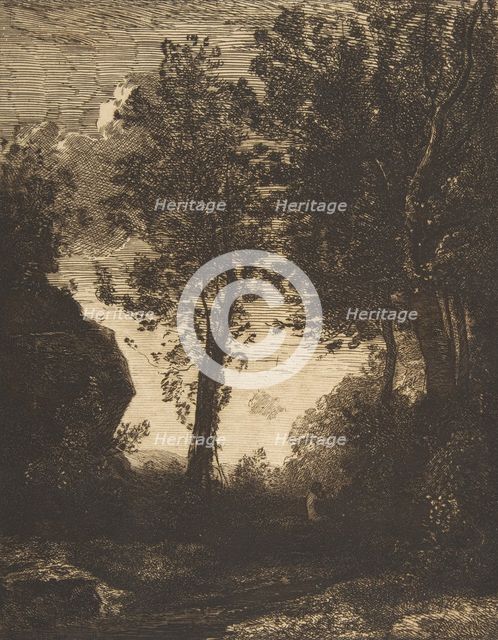 Coucher de soleil, 1858?. Creator: Felix Bracquemond.