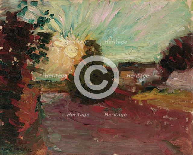 Coucher de soleil en Corse, 1898. Creator: Matisse, Henri (1869-1954).
