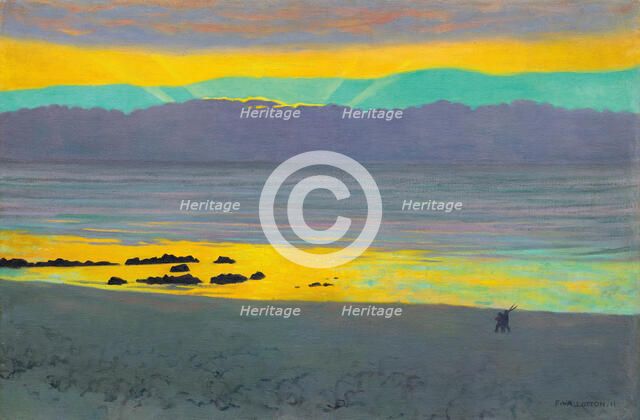 Coucher de soleil jaune et vert (Yellow and green sunset), 1911. Creator: Vallotton, Felix Edouard (1865-1925).