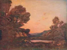 Coucher Du Soleil 1907. Artist: Henri-Joseph Harpignies