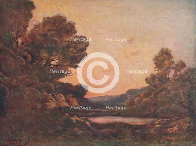 'Coucher Du Soleil', 1907. Artist: Henri-Joseph Harpignies.