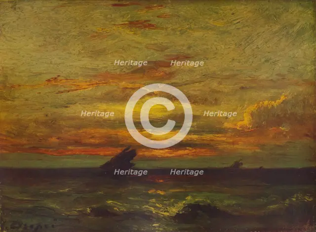 'Coucher du Soleil', c1879, (1938). Artist: Jules Dupré.