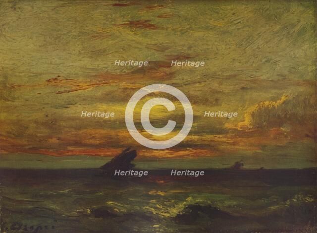 'Coucher du Soleil', c1879, (1938). Artist: Jules Dupré.