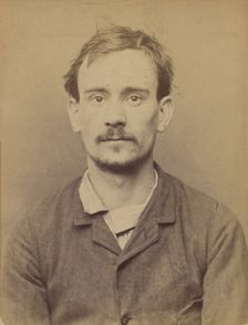 Coudry. Hubert, Louis. 24 ans, né à Paris XVe. Corroyeur. Anarchiste. 7/3/94., 1894. Creator: Alphonse Bertillon