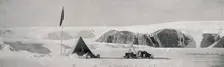 Couloir Cliffs, Granite Harbour, Showing the Camp Off the Piedmont Tongue c1911, (1913). Artist: T Griffith Taylor