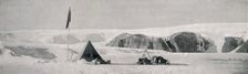 Couloir Cliffs, Granite Harbour, Showing the Camp Off the Piedmont Tongue c1911, (1913). Artist: T Griffith Taylor