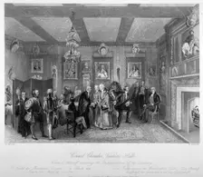 Council chamber of Vintners Hall, City of London, 1842. Artist: E Radclyffe