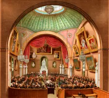 Council Chamber, Guildhall, City of London, 1886.Artist: William Griggs
