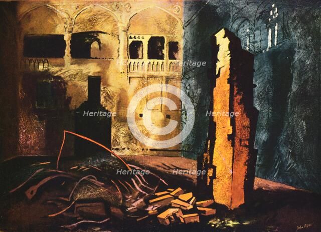 'Council Chamber, House of Commons', 1941. Artist: John Piper.