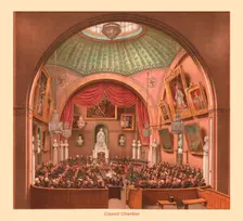Council Chamber London Guildhall, 1886