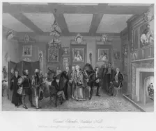 Council Chamber, Vintner's Hall. Vintner Sherriff receiving the Congratulations of his Company c1 Artist: Edward Radclyffe