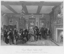 Council Chamber, Vintner's Hall. Vintner Sherriff receiving the Congratulations of his Company c1 Artist: Edward Radclyffe