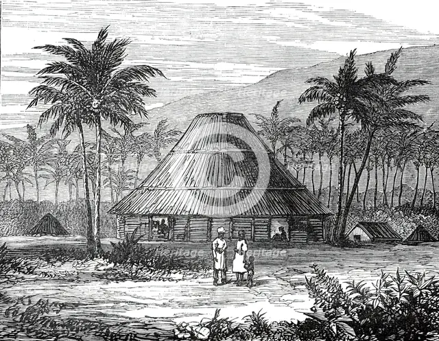 Council House, Samoa, the Scene of the Late Conflict, 1876. Creator: Unknown.
