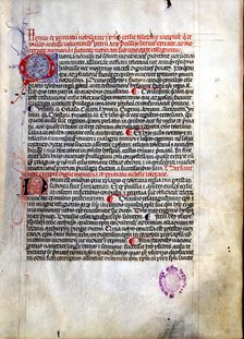 Council of Toledo, page from the Primacía de la Iglesia de Toledo manuscript, 1253
