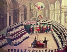 Council of Trent (1545 - 1547), called by Pope Paul III, first period, 18th century engraving